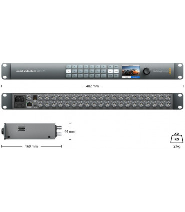Router video Blackmagic Smart Videohub 20x20