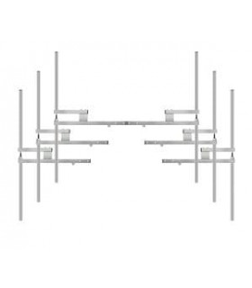 Antena dipolo FM de acero zincado, 5kW, brida de 7/8 "