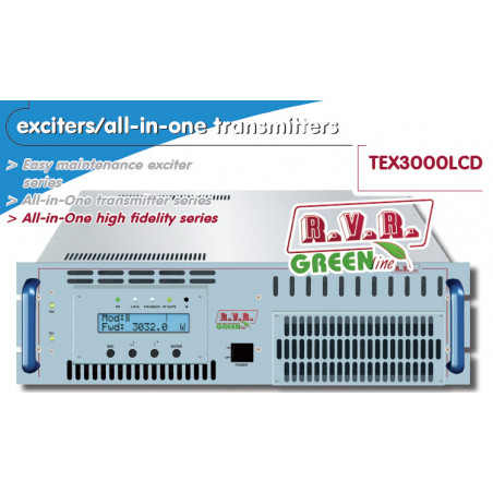 RVR TEX3500LCD GREEN 3500W - Trasmettitore FM - Stereo