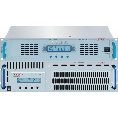 RVR PJ3500LCD + TEX30LCD - Émetteur FM stéréo + Amplificateur FM