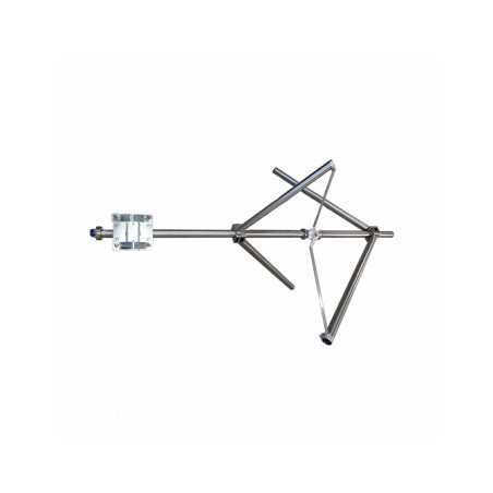 Antenna dipolo a doppio incrocio in acciaio inossidabile, connettore 2kW 7/16
